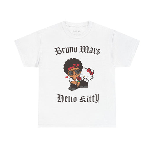 BRUNO MARS TOUR MERCH - BRUNO MARS X HELLO KITTY WHITE TOUR TEE
