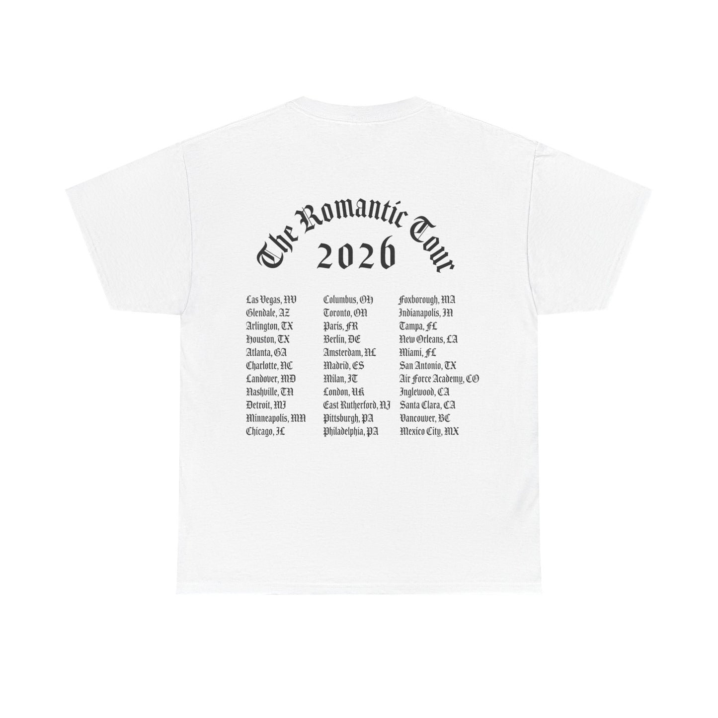BRUNO MARS TOUR MERCH - BRUNO MARS X HELLO KITTY WHITE TOUR TEE
