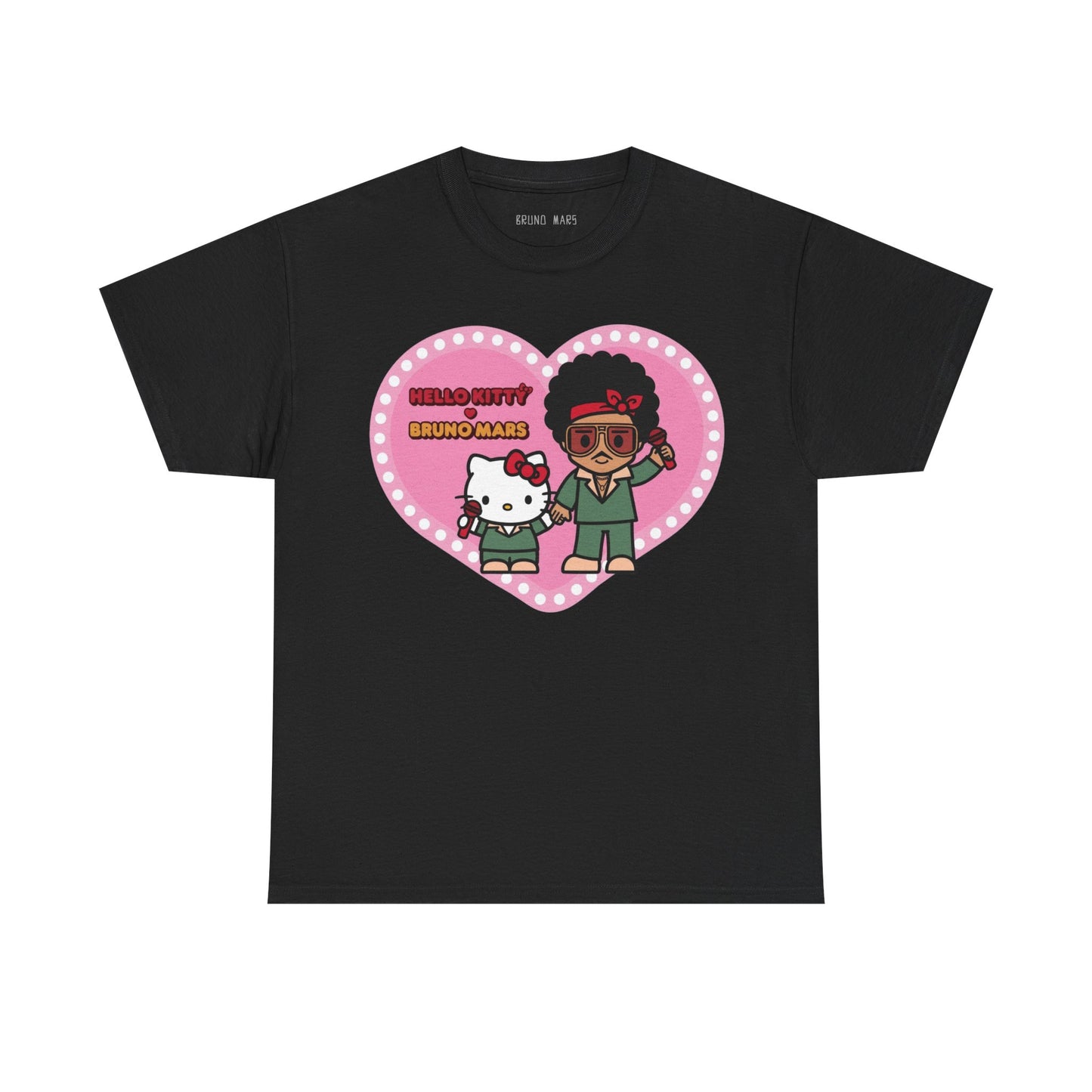 BRUNO MARS TOUR MERCH - BRUNO MARS X HELLO KITTY BLACK CITY  EVENT TEE