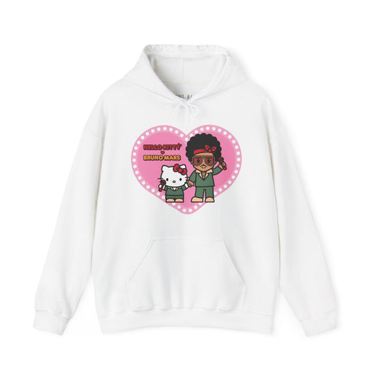 BRUNO MARS TOUR MERCH - BRUNO MARS X HELLO KITTY WHITE HOODIE