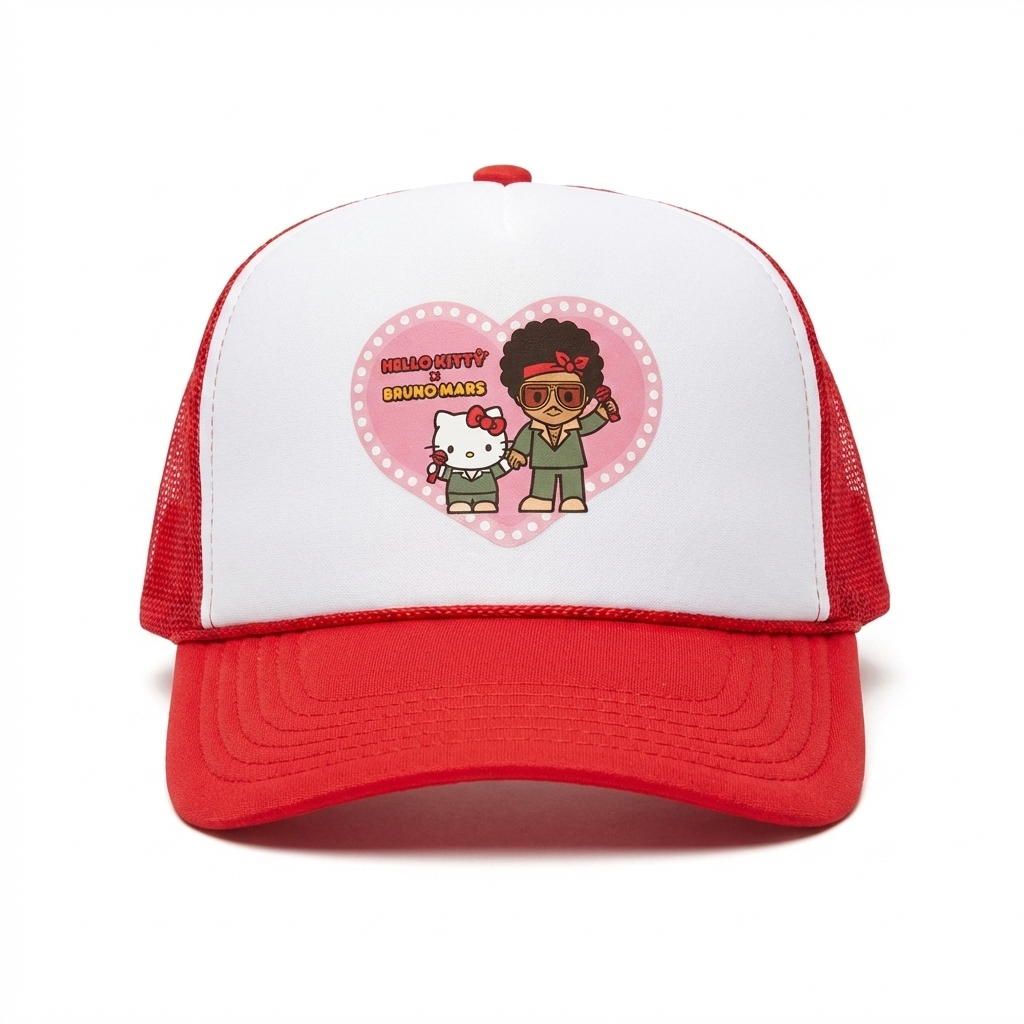 BRUNO MARS TOUR MERCH - BRUNO MARS X HELLO KITTY HAT