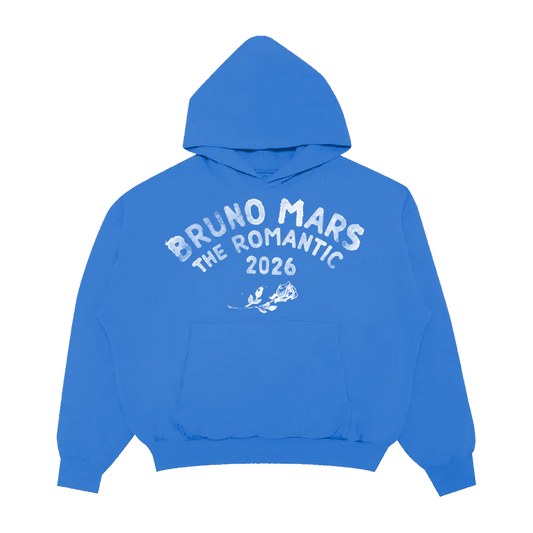 BRUNO MARS TOUR MERCH - THE ROMANTIC TOUR BLUE HOODIE